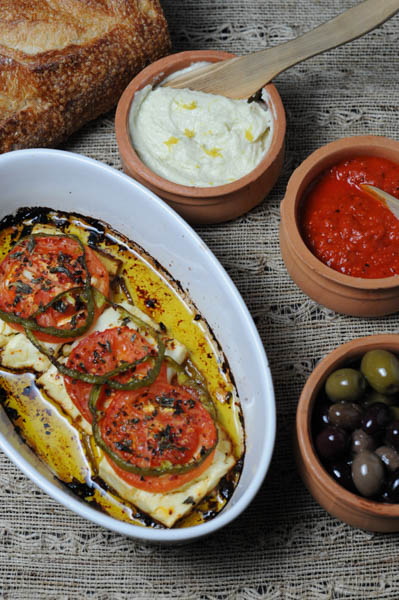 Mediterranean Vegetarian Feasts- Baked Feta